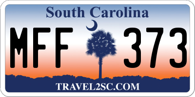 SC license plate MFF373