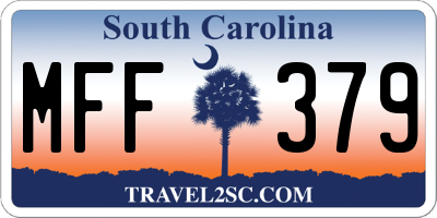 SC license plate MFF379