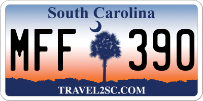 SC license plate MFF390
