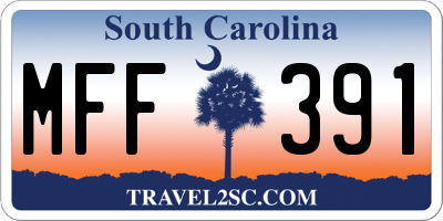 SC license plate MFF391