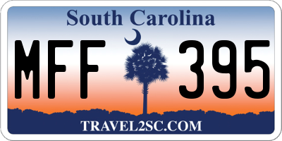 SC license plate MFF395