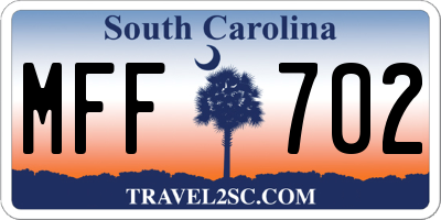SC license plate MFF702