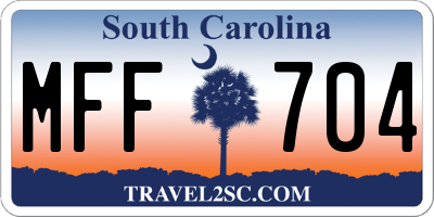 SC license plate MFF704