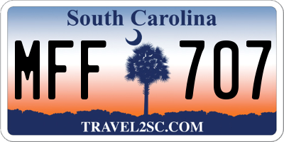 SC license plate MFF707