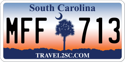 SC license plate MFF713