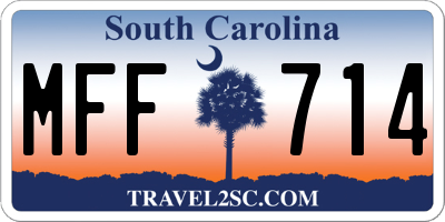 SC license plate MFF714