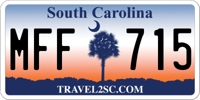 SC license plate MFF715