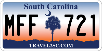 SC license plate MFF721