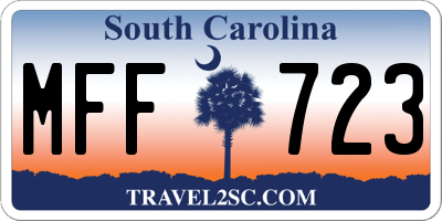 SC license plate MFF723