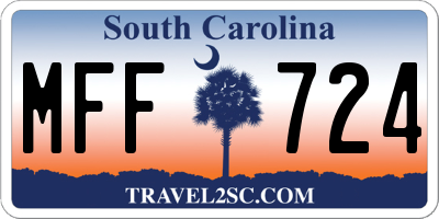 SC license plate MFF724