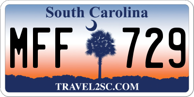 SC license plate MFF729