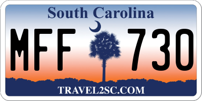 SC license plate MFF730