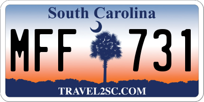 SC license plate MFF731