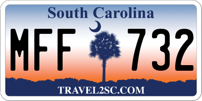 SC license plate MFF732
