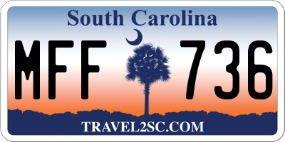 SC license plate MFF736