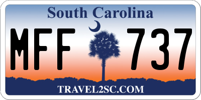 SC license plate MFF737