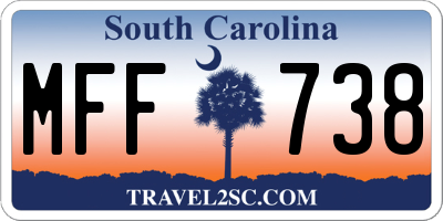 SC license plate MFF738