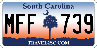 SC license plate MFF739