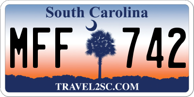SC license plate MFF742
