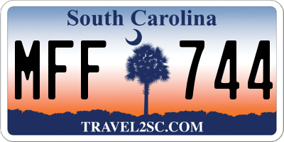 SC license plate MFF744