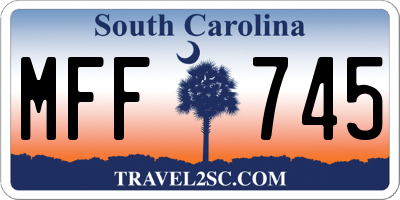 SC license plate MFF745
