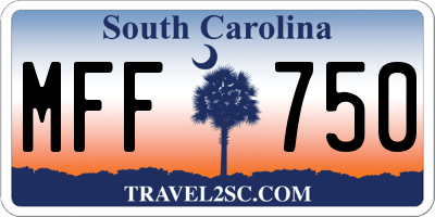 SC license plate MFF750