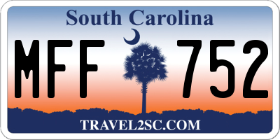 SC license plate MFF752