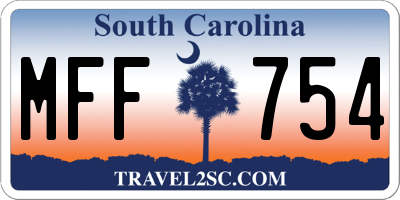 SC license plate MFF754