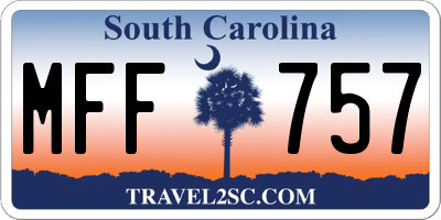 SC license plate MFF757