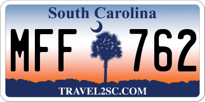 SC license plate MFF762