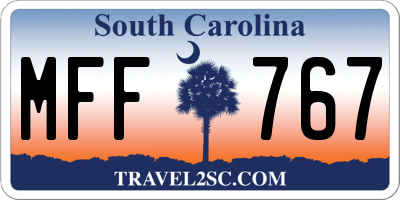 SC license plate MFF767