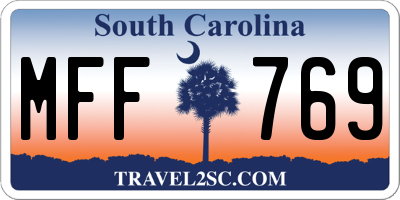 SC license plate MFF769