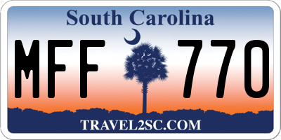 SC license plate MFF770