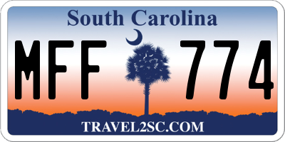 SC license plate MFF774