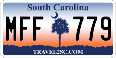 SC license plate MFF779