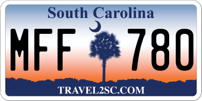 SC license plate MFF780