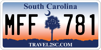 SC license plate MFF781