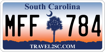 SC license plate MFF784