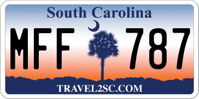 SC license plate MFF787