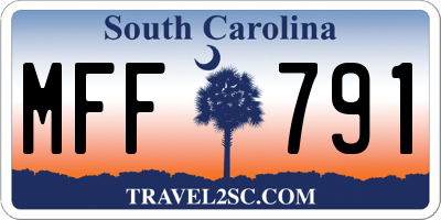 SC license plate MFF791