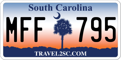 SC license plate MFF795