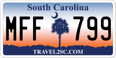 SC license plate MFF799