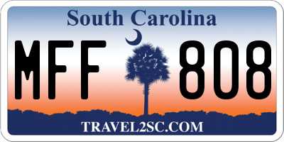SC license plate MFF808