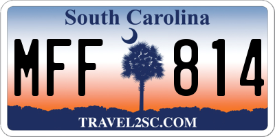 SC license plate MFF814