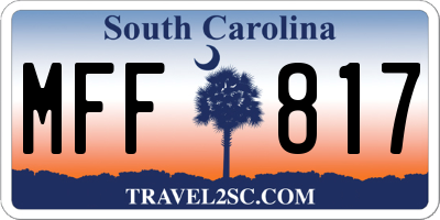 SC license plate MFF817