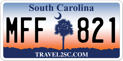 SC license plate MFF821
