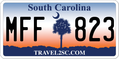 SC license plate MFF823