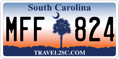 SC license plate MFF824