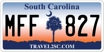 SC license plate MFF827