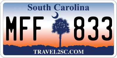 SC license plate MFF833